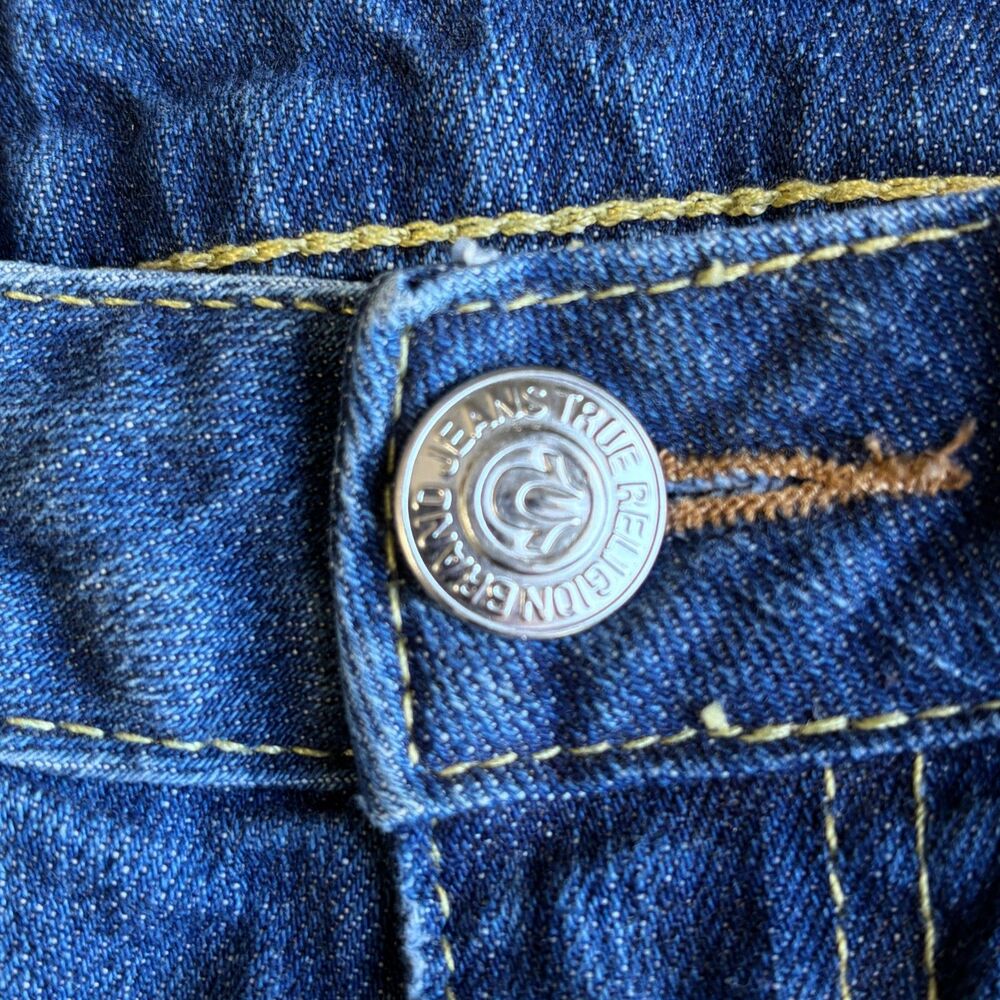 True Religion World Tour Women’s Julie Jeans Size 25 Distressed Blue USA Made - Picture 10 of 10